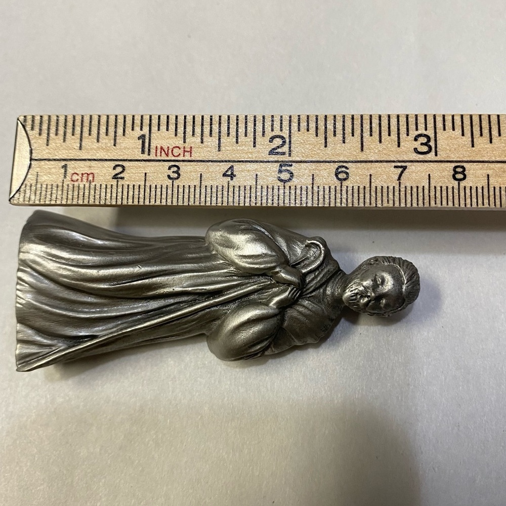 Pewter Saint Joseph Nativity Set Figurine Christmas Holiday Decor - Picture 7 of 7
